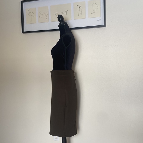 Catherine MaLandrino olive Green Bodycon Pencil skirt - Picture 3 of 12